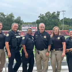 Picture of officers at Seltzer Field