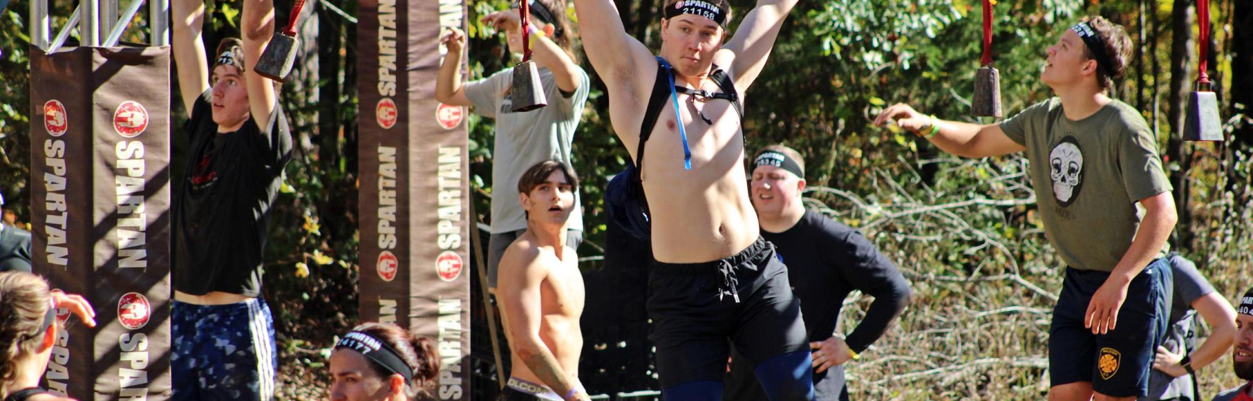 Competitors on the Spartan Race Course in Lynch's Woods Park. 
